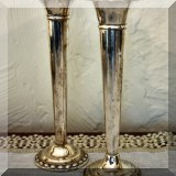 S06. Sterling silver vases. 